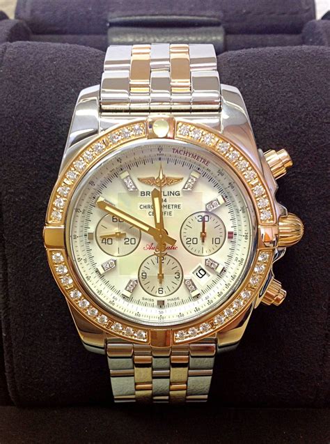 breitling chronomat 44 white|breitling chronomat 44 diamond bezel.